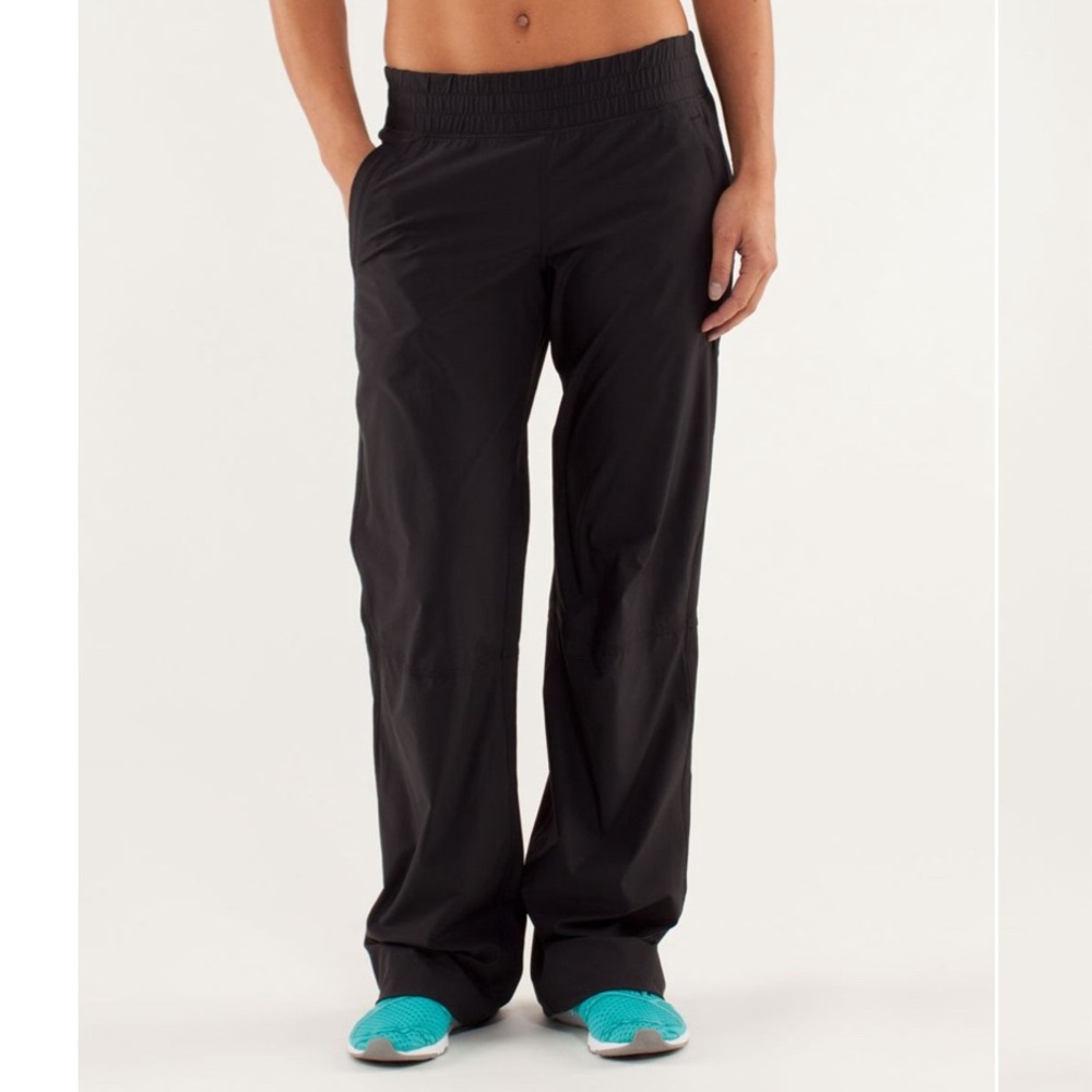 Lululemon Run: Dog Runner Athletic Pant Black Legging Liner Women’s Size 6